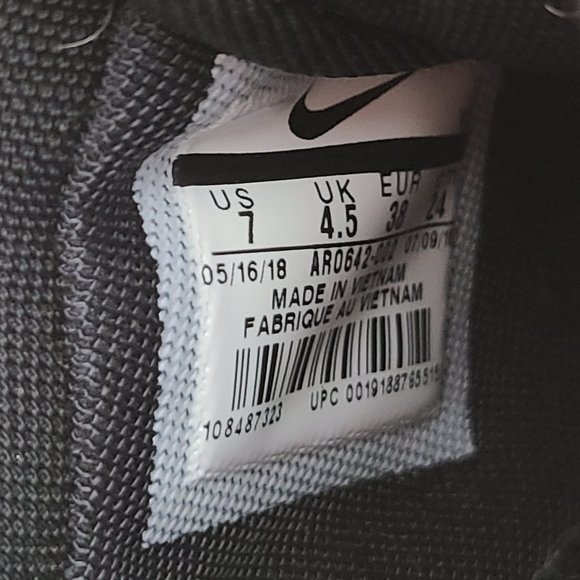 Nike Air Air Force 1 women's sneakers black white and gold size 7 - Picture 14 of 14